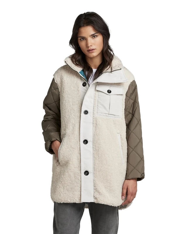 G-Star Women's Teddy Mix Jacket , Beige (ecru D22042-C454-159), L