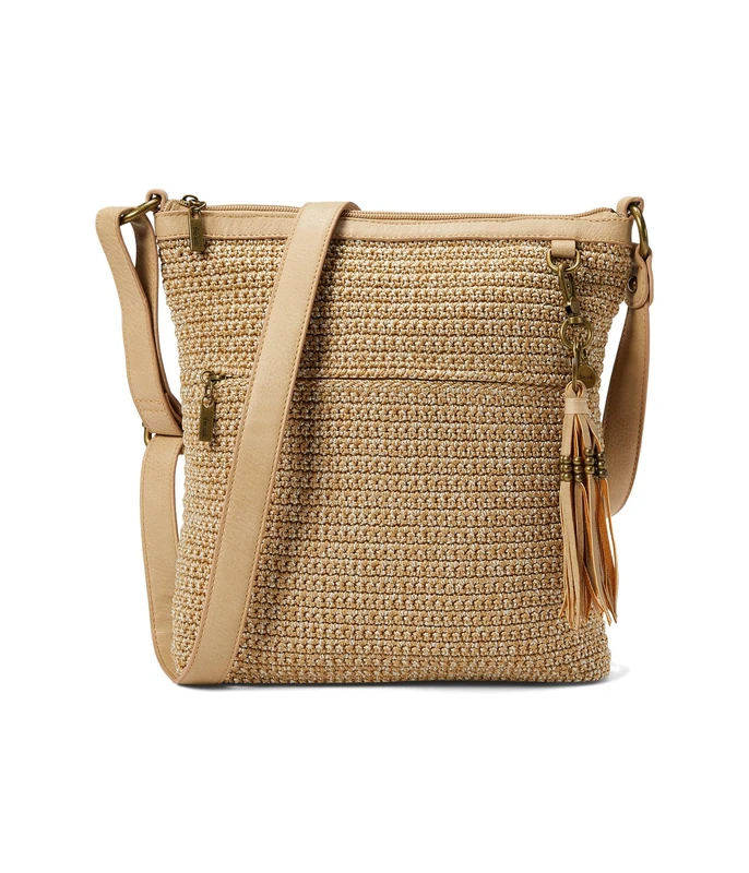 The Sak Crochet Craze All That Crossbody, Large Purse with Single Strap, Bamboo Static, M - Image 1