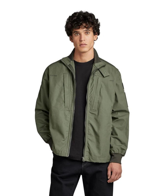 G-Star Men's Combat Tape Overshirt, Green (lt hunter D21980-D213-8165), S - Image 1
