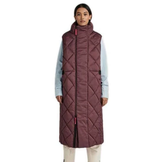 G-Star Women's G-Whistler Padded Extra Long Sleeveless Puffer , Purple (vineyard wine D22048-D199-D303), M