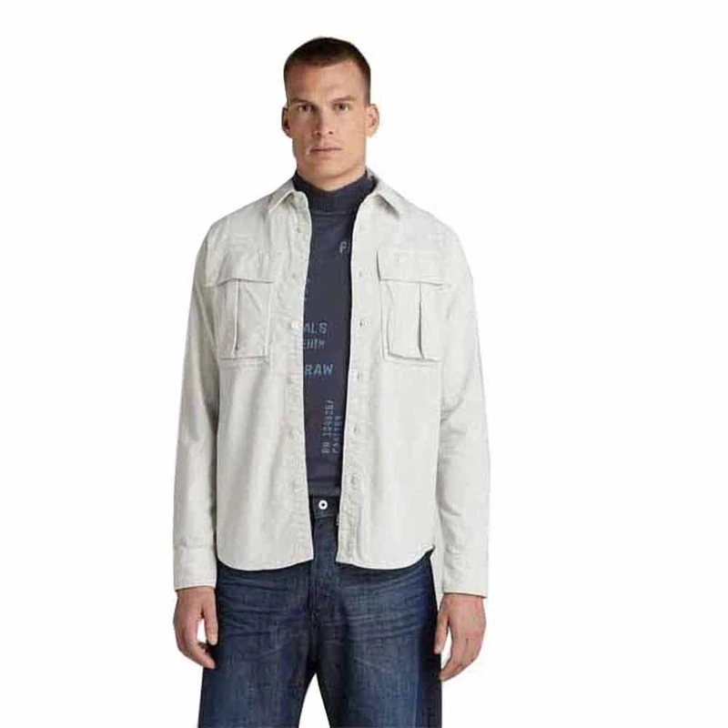 G-Star Men's Unisex Submarine Regular Shirt, Grey (cool grey gd D21986-C436-B590), L - Image 1