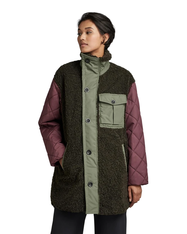 G-Star Women's Teddy Mix Jacket , Grey (asfalt D22042-C454-995), XS