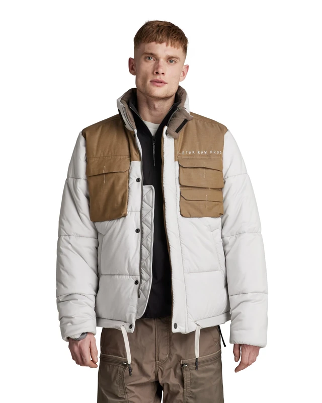 G-Star Men's Unisex Attac Utility Puffer, Grey (cool grey D21937-D199-1295), L