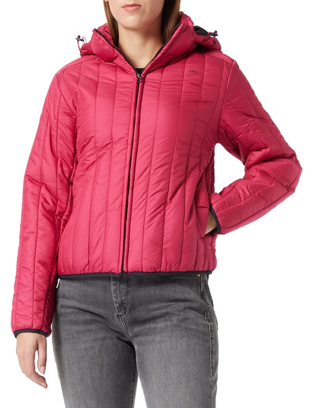 G-Star Women's Meefic Vertical Quilted Jacket, Red (cerise D22241-B958-D305), XS