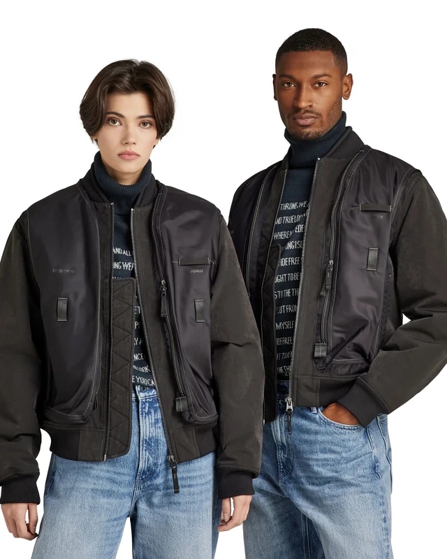 G-Star Men's Lifevest Bomber, Black (dk black D21946-C408-6484), L