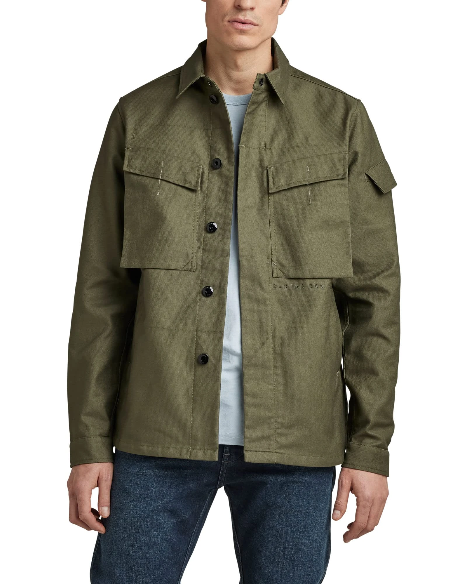 G-Star Men's Unisex Mysterious Overshirt, Green (shadow olive D21982-D190-B230), XL