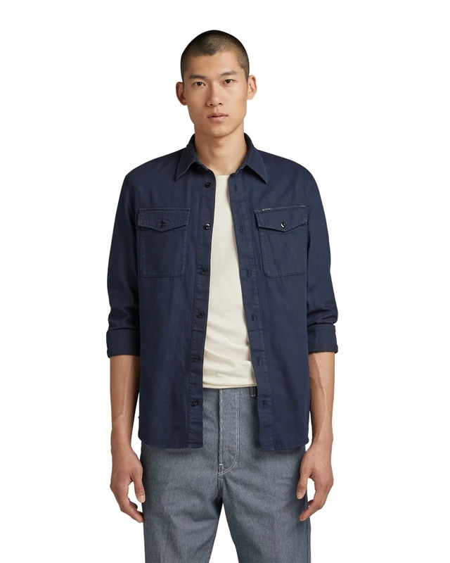 G-Star Men's Marine Slim Shirt, Blue (salute gd D20165-7647-D418), XS