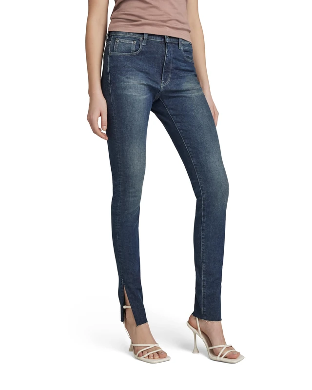G-Star Women's 3301 Skinny Slit Jeans, Blue (antique forest blue D21404-D188-D355), 28W / 28L
