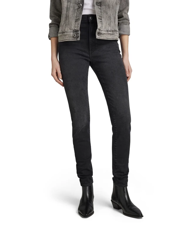 G-Star Women's Kafey Ultra High Skinny Jeans, Grey (worn in black onyx D15578-C910-C942), 27W / 30L