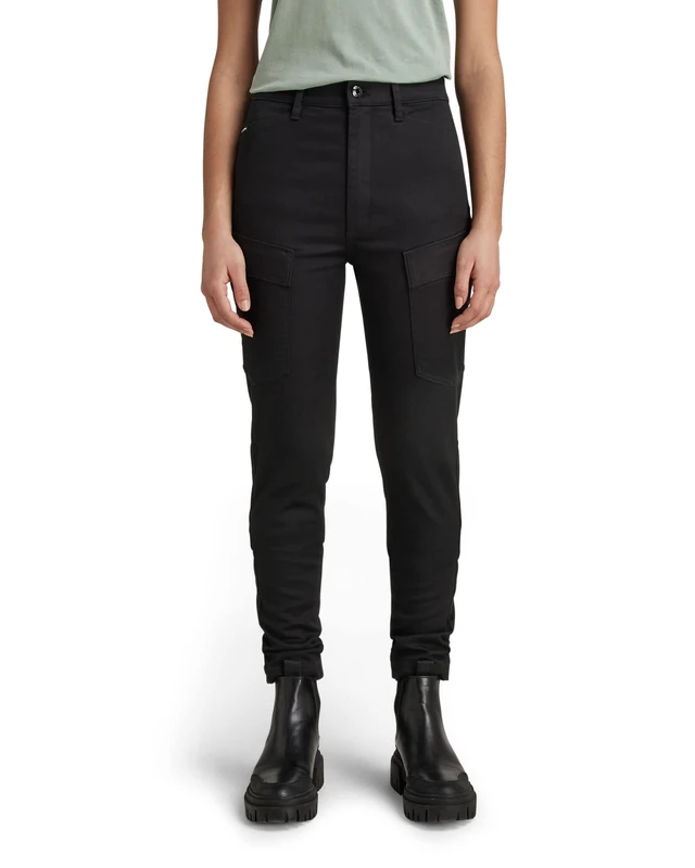 G-Star Women's Kafey Cargo Ultra High Skinny Pants, Black (dk black D21099-C105-6484), 25W / 30L