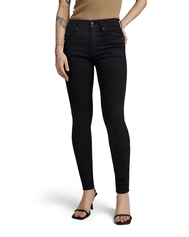 G-Star Women's Lhana Skinny Jeans, Black (pitch black D19079-B964-A810), 26W / 28L