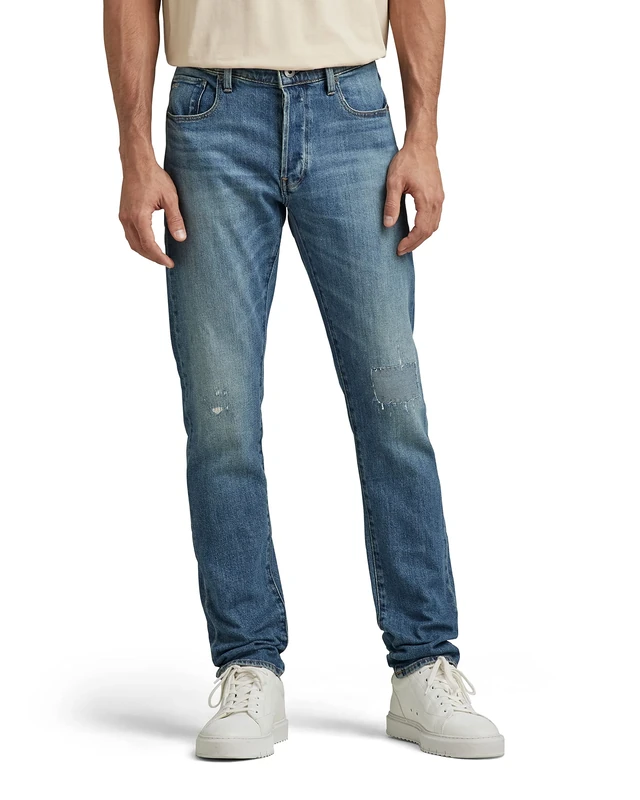 G-Star Men's 3301 Slim style Jeans, Blue (antique faded blue opal restored 51001-B767-D359), 34W / 32L