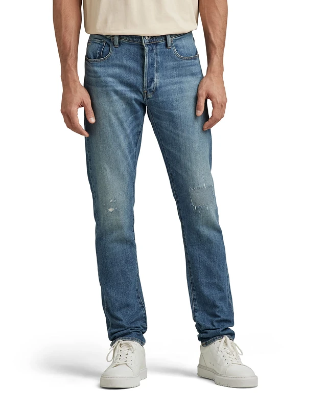 G-Star Men's 3301 Slim style Jeans, Blue (antique faded blue opal restored 51001-B767-D359), 28W / 30L
