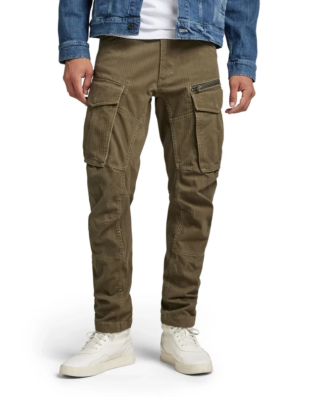 G-Star Men's Rovic Regular Tapered Pants, Green (shadow olive D02190-C893-B230), 27W / 30L