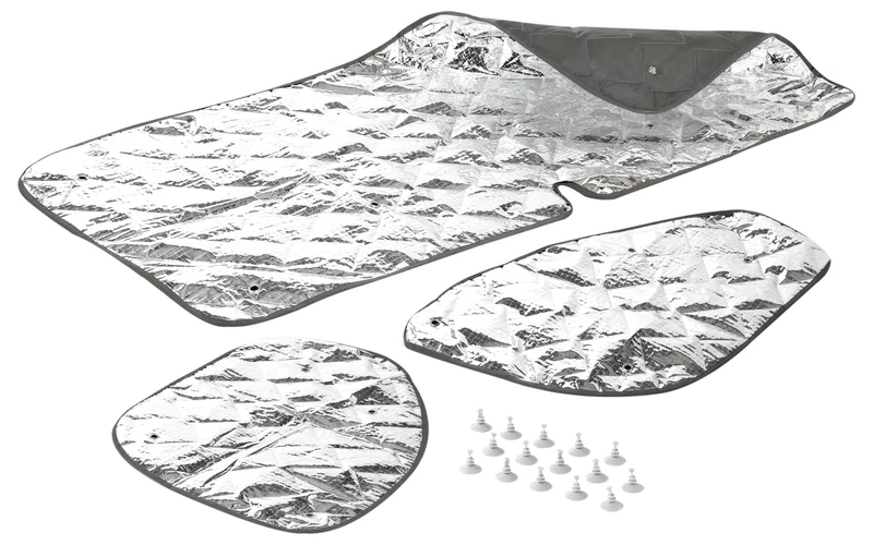 cartrend Caravan Thermal Mats Fiat Ducato Thermal Insulation Mats for Front and Side Windows 3 Pieces Camping Accessories Caravan Motorhome Caravan Accessories