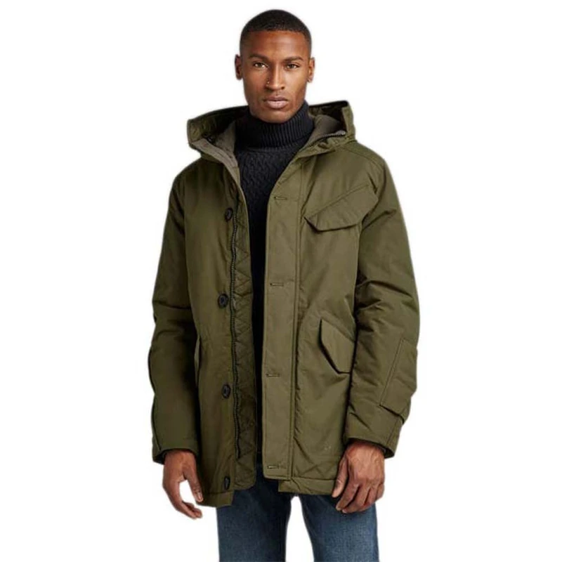 G-Star Men's Vodan Padded Hooded Parka, Green (shadow olive D22713-A281-B230), L