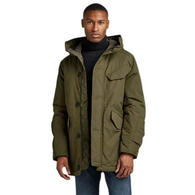 G-Star Men's Vodan Padded Hooded Parka, Green (shadow olive D22713-A281-B230), XL