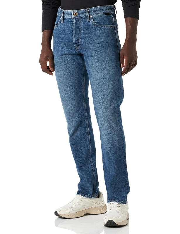 G-Star Men's Triple A Regular Straight Jeans, Blue (faded sea moss destroyed D19161-C967-D330), 31W / 32L - Image 1