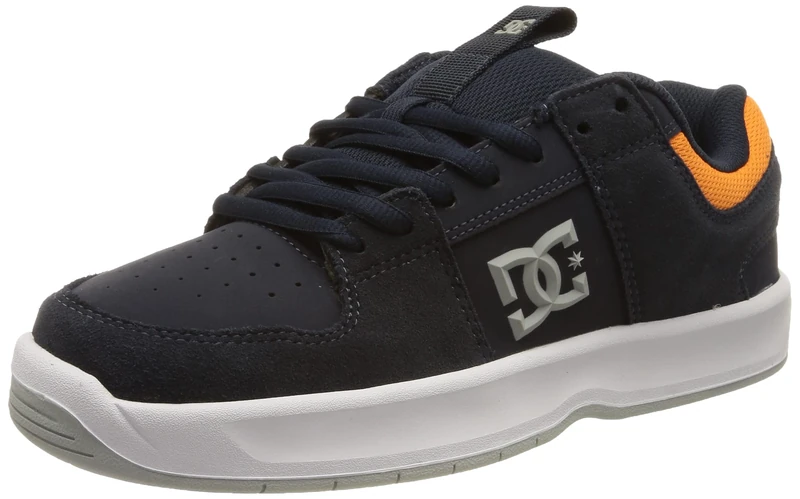 DC Shoes Lynx Zero-Leather Shoes for Men Sneaker, Dc Navy Orange, 5 UK