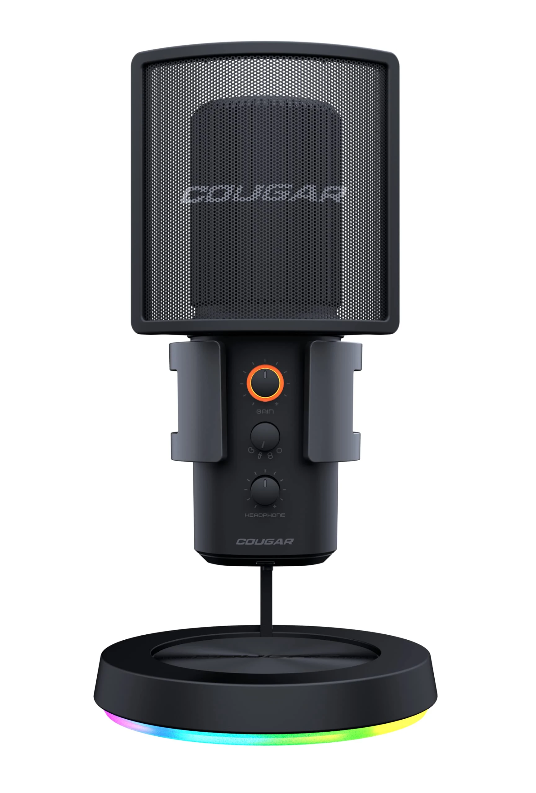 COUGAR GAMING | MICRO GAMING | SCREAMER X RGB USB - Omnidirectional modes - USB plug and play - Noise reduction - 3 microphones - 4 modes - Mute function - Anti-vibration