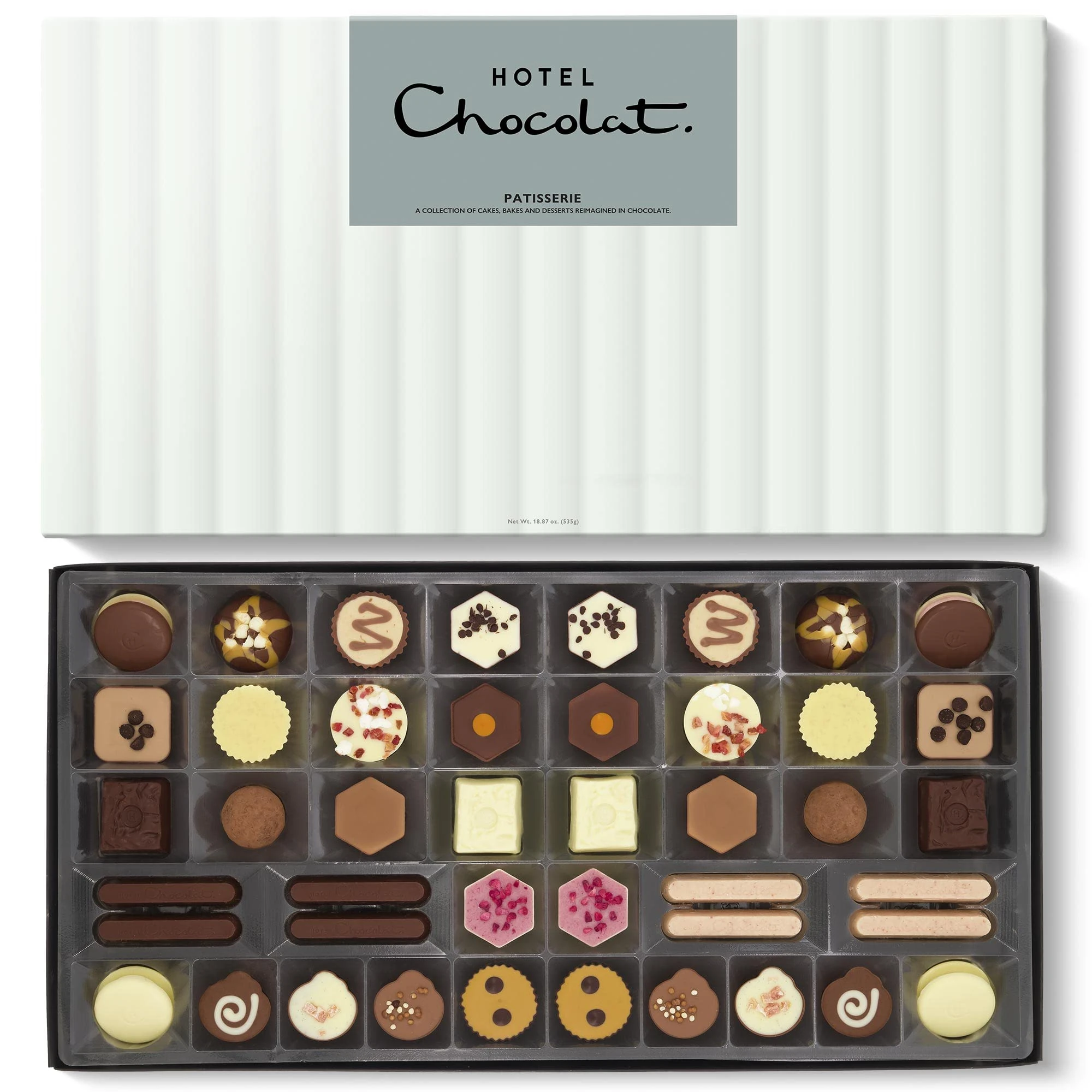 Hotel Chocolat Patisserie Luxe Box - 44 Dessert-Inspired Chocolates, 535g - Chocolate Gifts For Birthday, Thank You, Congratulations, Anniversary - Gifts For Her And Him