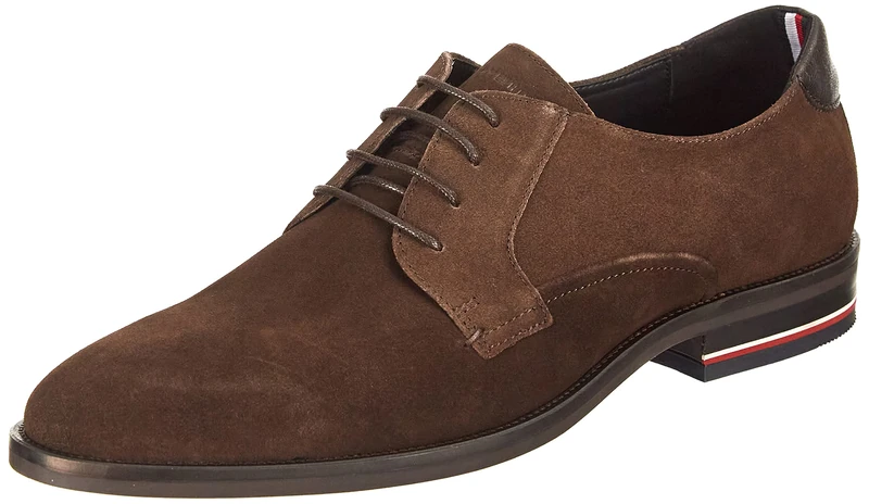 Tommy Hilfiger Signature Hilfiger Suede Shoe, Brown, 6.5 - Image 1
