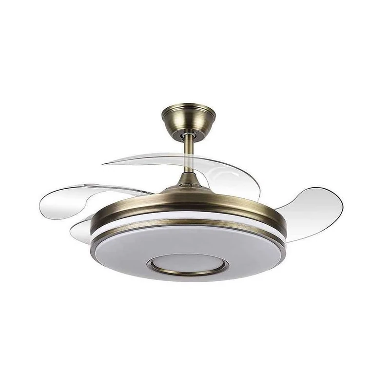 FABRILAMP DANI L Integrated LED DC Fan, Leather Color