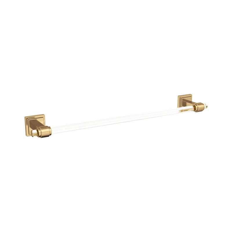 Amerock | Towel Bar | 18 inch (457 mm) | Clear/Champagne Bronze | Glacio | Towel Holder | Bath Hardware | Bathroom Accessories