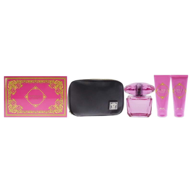 Versace Bright Crystal Absolu For Women 4 Pc Gift Set 3oz EDP Spray, 3.4oz Shower Gel, 3.4oz Body Lotion, Bag