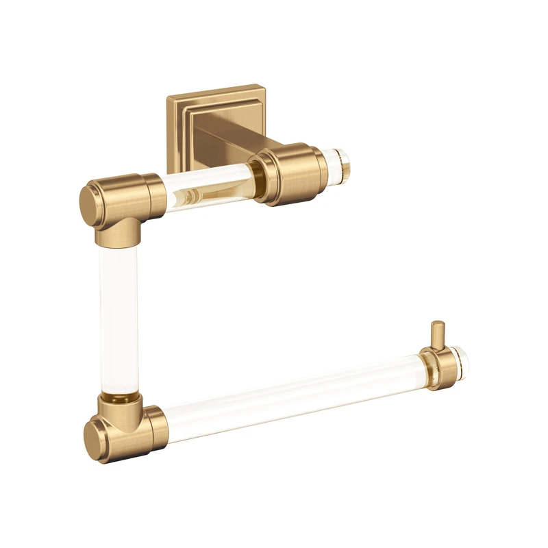 Amerock | Towel Ring | 5-7/16 inch (138 mm) | Clear/Champagne Bronze | Glacio | Towel Holder | Bath Hardware | Bathroom Accessories