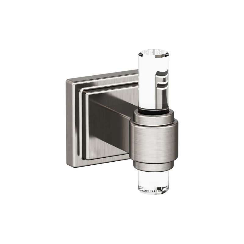 Amerock BH36060CG10 Glacio Robe Hook, Clear/Brushed Nickel
