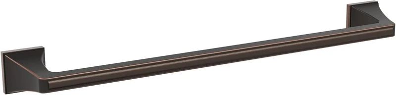 Amerock BH36023ORB | Oil Rubbed Bronze Towel Bar | 18 in (457 mm) Towel Rack | Mulholland | Bathroom Towel Holder | Bathroom Hardware | Bath Accessories