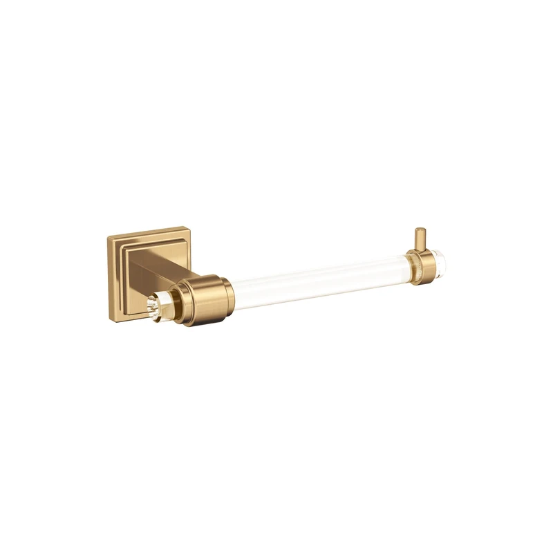 Amerock BH36061CCZ | Clear/Champagne Bronze Single Post Toilet Paper Holder | 7-1/16 in. (179 mm) Toilet Tissue Holder | Glacio | Bath Tissue Holder | Bathroom Hardware | Bath Accessories