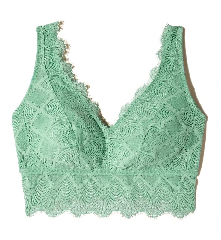 Cosabella Women's Allure Curvy Plunge Bralette, Ghana Green, M