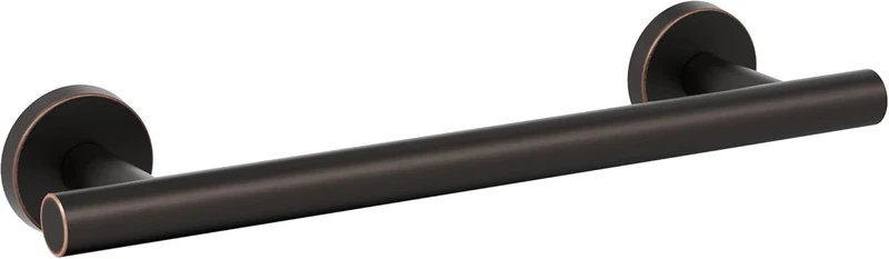 Amerock BH26546ORB | Oil Rubbed Bronze Towel Bar | 9 in (229 mm) Towel Rack | Arrondi | Bathroom Towel Holder | Bathroom Hardware | Bath Accessories