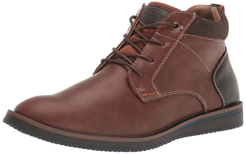 Nunn Bush Men's Dc Circuit Plain Toe Chukka Boot with Memory Foam, Cognac, 9.5 Wide