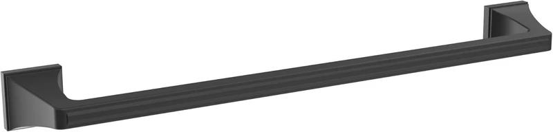 Amerock | Towel Bar | 18 inch (457 mm) | Matte Black | Mulholland | Towel Holder | Bath Hardware | Bathroom Accessories