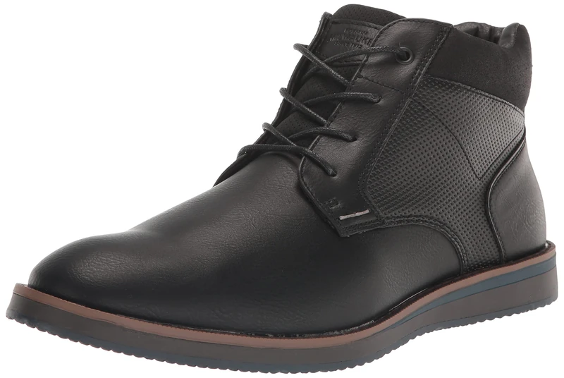 Nunn Bush Men's Dc Circuit Plain Toe Chukka Boot with Memory Foam, Black, 9 UK