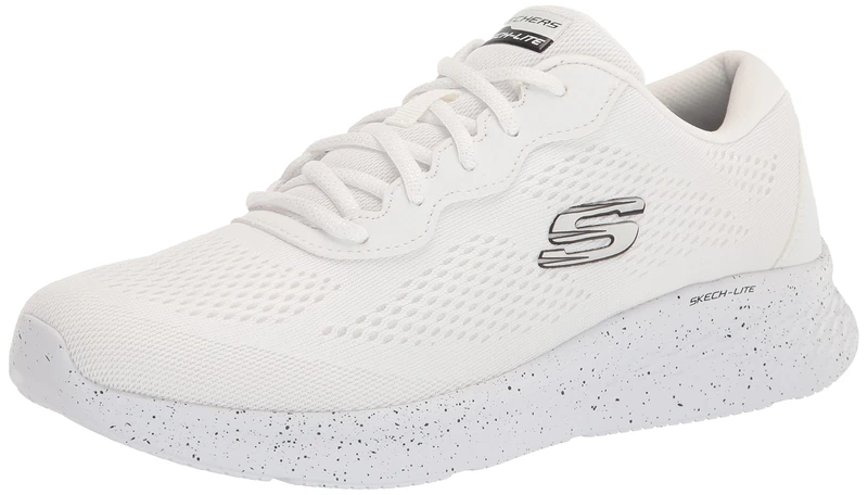 Skechers Women's Skech-Lite Pro Sneaker, White Mesh/Black Trim, 8 UK