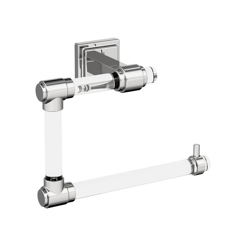 Amerock | Towel Ring | 5-7/16 inch (138 mm) | Clear/Chrome | Glacio | Towel Holder | Bath Hardware | Bathroom Accessories