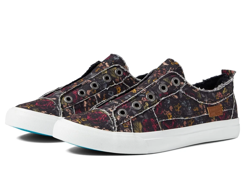 Blowfish Malibu Women's Play Sneaker, Black Smashing Floral Canvas Print, 6 UK