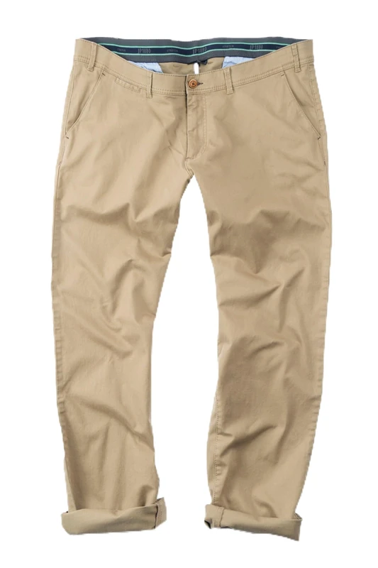 JP 1880 Men's Large Sizes Menswear L-8XL Chino Elastic Waistband Regular Fit up to Size 70/35 721190, Sand, 44W x 32L