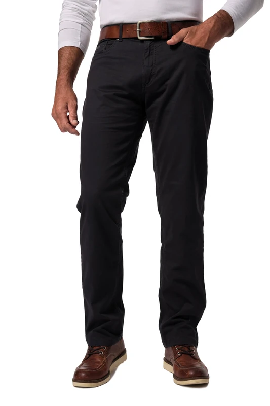 JP 1880 Menswear Big & Tall Plus Size L-8XL 5-Pocket Trousers, Elasticated Waistband, Regular Fit, 717157, Dark Navy, 44W x 32L