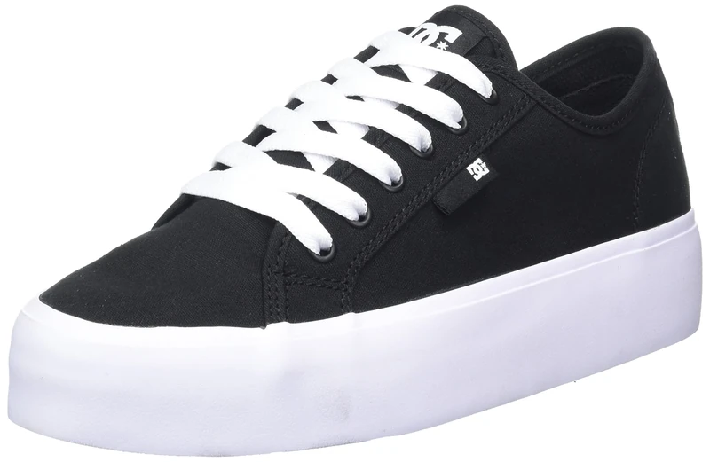 Dc Shoes Women's Manual Sneaker, Black/White, 8 UK
