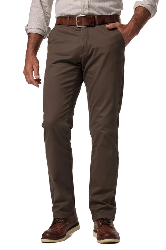 JP 1880 Men's Chino, Elastikbund, Regular Fit, Bis Gr. 70/35 5 Pockets, Dark Olive, 44W x 36L