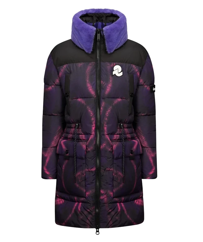 invicta Women's Parka Over Long Fur Collar Neck Hair, 13, M