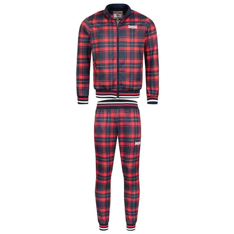Lonsdale Men's Wickstone tracksuit, red/blue, S