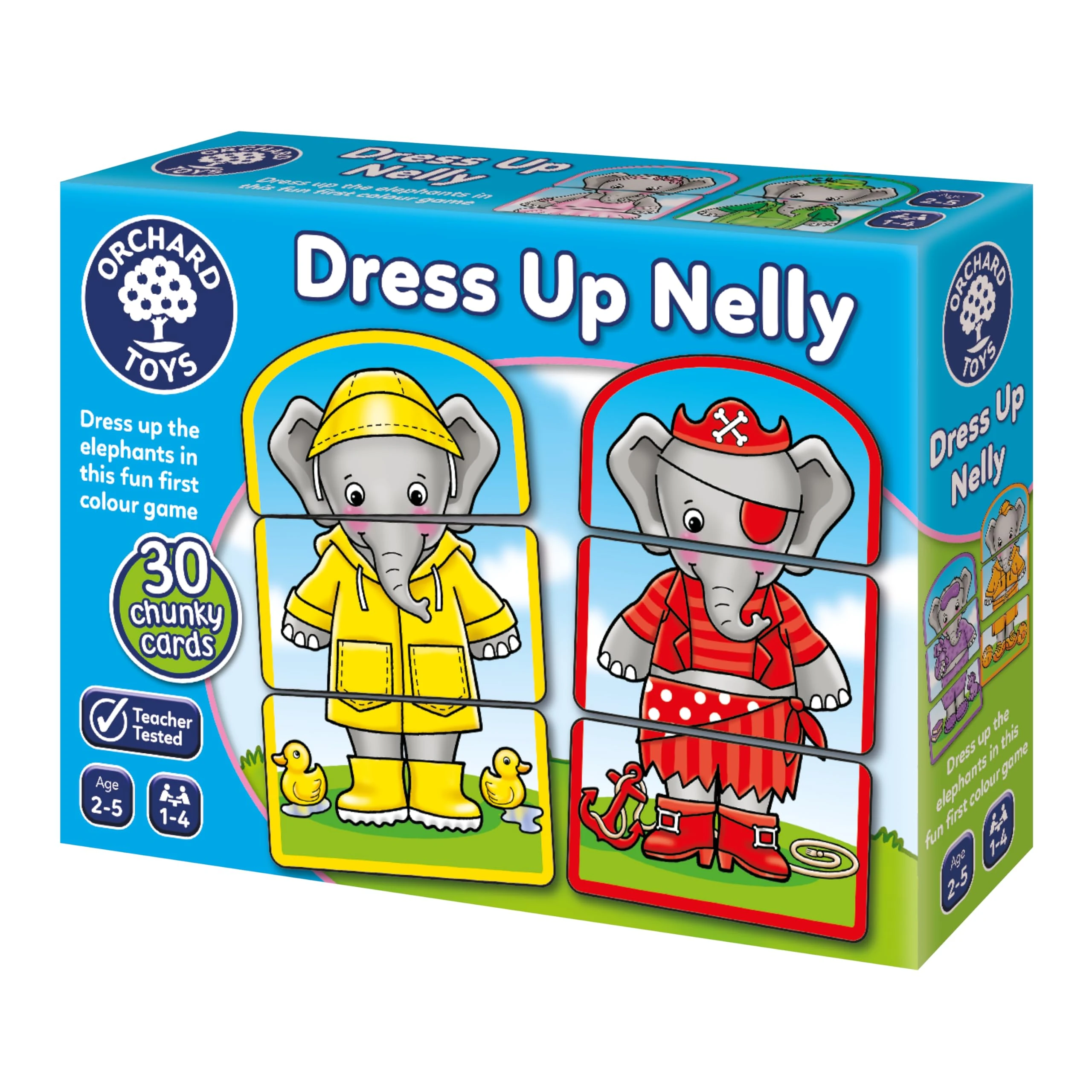 Orchard Toys Dress Up Nelly Educational Kids Games for Sorting, Colour Matching and Memory Game, First Card Game for Learning Colours & Outfits, Baby Flash Cards for Boys & Girls and Toddlers Age 2+