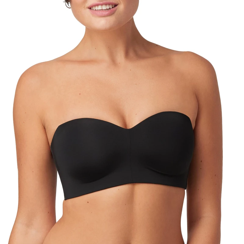 Maidenform Women's Tailored Strapless Wire Free Bra, Black, XXL UK
