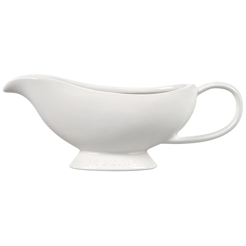 Le Creuset Heritage Stoneware Gravy Boat, White